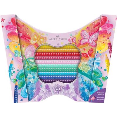 Doos met 20 Faber-Castell Papillon Sparkle potloden Doos met 20 Faber-Castell Papillon Sparkle potloden