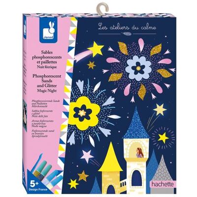 Janod glow-in-the-dark zand en glitter kit Fairy Night Janod glow-in-the-dark zand en glitter kit Fairy Night