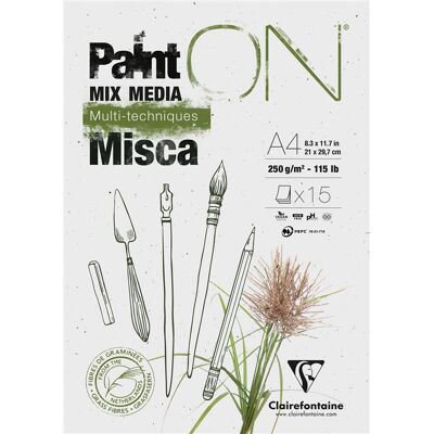 Clairefontaine Papierblock Multi-technieken Painton Misca 250g Clairefontaine Papierblock Multi-technieken Painton Misca 250g