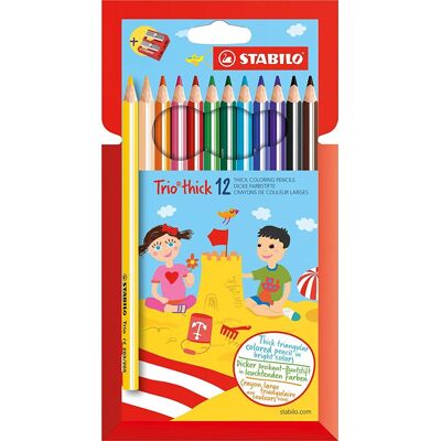 STABILO ETUI 12 CRAYON TRIO +TAILLE-C. STABILO ETUI 12 CRAYON TRIO +TAILLE-C.