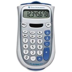 Texas Instruments TI-1706 SV - Zakrekenmachine - 8 cijfers - batterij, zonnepaneel Texas Instruments TI-1706 SV - Zakrekenmachine - 8 cijfers - batterij, zonnepaneel