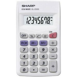 Sharp Elsi Mate EL-233S - Zakrekenmachine - 8 cijfers - batterij - zwart Sharp Elsi Mate EL-233S - Zakrekenmachine - 8 cijfers - batterij - zwart