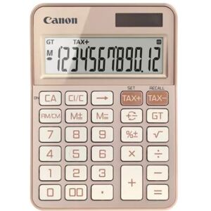 Canon KS-125KB - Bureaurekenmachine - 12 cijfers - zonnepaneel, batterij - rosegoud Canon KS-125KB - Bureaurekenmachine - 12 cijfers - zonnepaneel, batterij - rosegoud