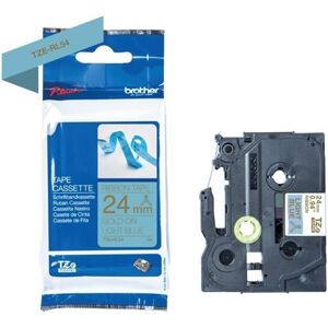 BROTHER Lint-TZERL54-24mm goud op lichtblauw-Qt 1 BROTHER Lint-TZERL54-24mm goud op lichtblauw-Qt 1