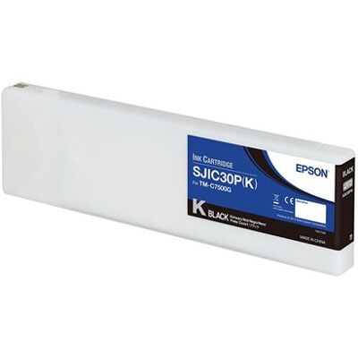 Epson SJIC30P(K) - 295.2 ml - zwart - origineel - inktcartridge - voor ColorWorks TM-C7500G Epson SJIC30P(K) - 295.2 ml - zwart - origineel - inktcartridge - voor ColorWorks TM-C7500G