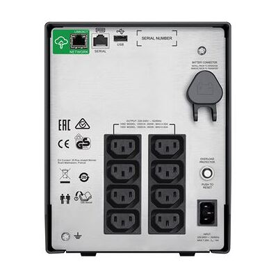 APC Smart-UPS SMC1000IC - UPS - 220/230/240 Volt wisselstroom V - 600 watt - 1000 VA - USB - uitgangen: 8 - zwart APC Smart-UPS SMC1000IC - UPS - 220/230/240 Volt wisselstroom V - 600 watt - 1000 VA - USB - uitgangen: 8 - zwart
