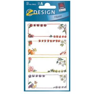 Avery Dennison Avery Zweckform Z-Design Home - Papier - zelf-klevende laag - fruitframe - 12 etiket(ten) (3 vel(len) x 4 etiketten Avery Dennison Avery Zweckform Z-Design Home - Papier - zelf-klevende laag - fruitframe - 12 etiket(ten) (3 vel(len) x 4 etiketten
