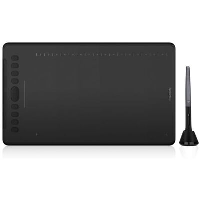Huion Inspiroy H1161 - Digitizer - 27.94 x 17.46 cm - elektromagnetisch - 10 knoppen - met bekabeling - USB-C - zwart Huion Inspiroy H1161 - Digitizer - 27.94 x 17.46 cm - elektromagnetisch - 10 knoppen - met bekabeling - USB-C - zwart