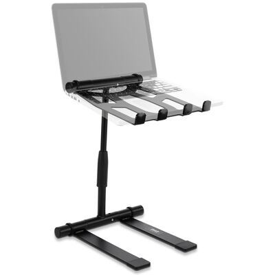 Pyle Laptopstandaard - Opvouwbaar - met Verstelabare Hoogte - Vierpunts Antislipblad voor iPad, Tablet, DJ Mixer - Zwart Pyle Laptopstandaard - Opvouwbaar - met Verstelabare Hoogte - Vierpunts Antislipblad voor iPad, Tablet, DJ Mixer - Zwart
