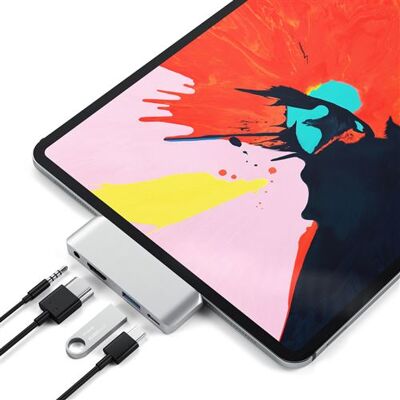 Satechi Adapter Hub USB Type-C Mobile Pro Zilver Satechi Adapter Hub USB Type-C Mobile Pro Zilver