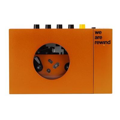 We are rewind Draagbare Bluetooth cassettespeler Oranje We are rewind Draagbare Bluetooth cassettespeler Oranje
