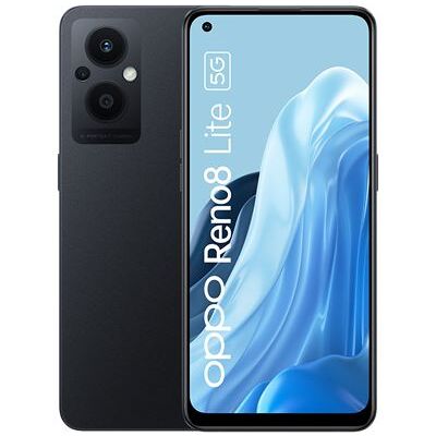 OPPO Reno8 Lite - 5G smartphone - dual-SIM - RAM 8 GB / intern geheugen 128 GB - OLED display - 6.43" - 2400 x 1080 pixels (60 Hz) - 3x achtercamera's 64 MP, 2 MP, 2 MP - front camera 16 MP - kosmisch zwart OPPO Reno8 Lite - 5G smartphone - dual-SIM - RAM 8 GB / intern geheugen 128 GB - OLED display - 6.43" - 2400 x 1080 pixels (60 Hz) - 3x achtercamera's 64 MP, 2 MP, 2 MP - front camera 16 MP - kosmisch zwart