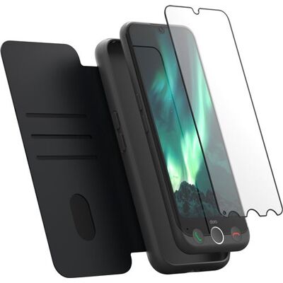 Doro Smartphone Pack Aurora A10 Dual nano SIM 64 GB 4.5" Graphite + Case Zwart + Screen protector van gehard glas Doro Smartphone Pack Aurora A10 Dual nano SIM 64 GB 4.5" Graphite + Case Zwart + Screen protector van gehard glas