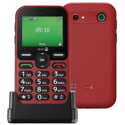 DORO Leva E10 - 4G functionele telefoon - microSD slot - rear camera - rood DORO Leva E10 - 4G functionele telefoon - microSD slot - rear camera - rood
