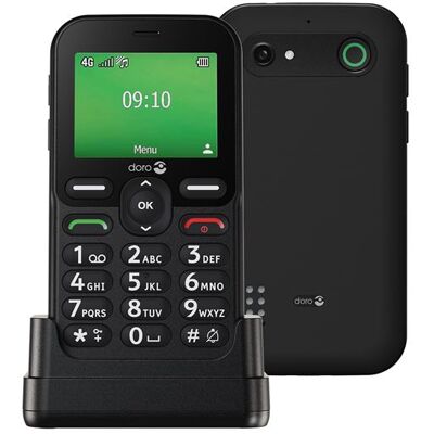 DORO Leva E10 - 4G functionele telefoon - microSD slot - rear camera - zwart DORO Leva E10 - 4G functionele telefoon - microSD slot - rear camera - zwart