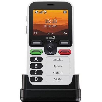 Doro Basis mobiele telefoon Leva X10 4G Nano SIM 128 MB 2.4" Wit en Zwart Doro Basis mobiele telefoon Leva X10 4G Nano SIM 128 MB 2.4" Wit en Zwart