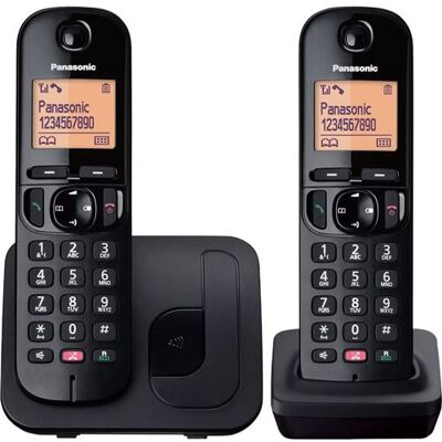 Panasonic Draadloze telefoon KX-TGC252NLB Duo Zwart Panasonic Draadloze telefoon KX-TGC252NLB Duo Zwart