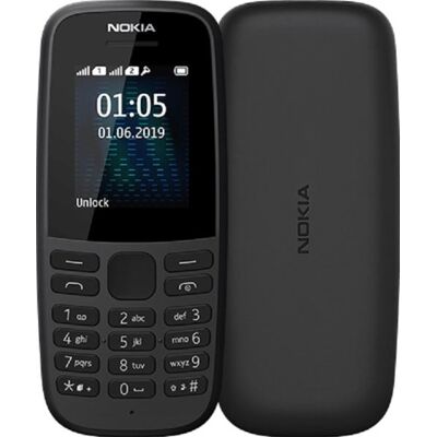 Nokia 105 - Functionele telefoon - dual-SIM - RAM 4 MB / intern geheugen 4 MB - zwart Nokia 105 - Functionele telefoon - dual-SIM - RAM 4 MB / intern geheugen 4 MB - zwart