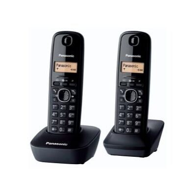 Panasonic Draadloze Telefoon Kx-tg1612 Duo Met Antwoordapparaat Zwart Panasonic Draadloze Telefoon Kx-tg1612 Duo Met Antwoordapparaat Zwart