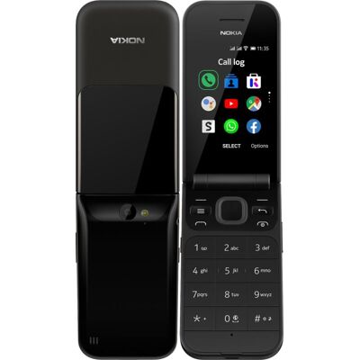 Nokia 2720 Flip - 4G functionele telefoon - dual-SIM - RAM 512 MB / intern geheugen 4 GB - microSD slot - 320 x 240 pixels - rear camera 2 MP - zwarte zee Nokia 2720 Flip - 4G functionele telefoon - dual-SIM - RAM 512 MB / intern geheugen 4 GB - microSD slot - 320 x 240 pixels - rear camera 2 MP - zwarte zee
