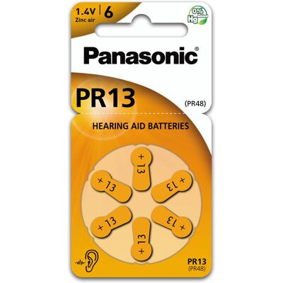 Panasonic Pakket Van 6 Pr13-hoortoestelbatterijen Panasonic Pakket Van 6 Pr13-hoortoestelbatterijen