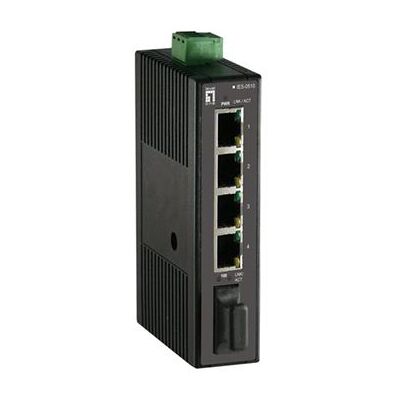 LevelOne Infinity IES-0510 - Switch - onbeheerd - 4 x 10/100 + 1 x 100Base-FX - monteerbaar op DIN-rails - gelijkstroom LevelOne Infinity IES-0510 - Switch - onbeheerd - 4 x 10/100 + 1 x 100Base-FX - monteerbaar op DIN-rails - gelijkstroom
