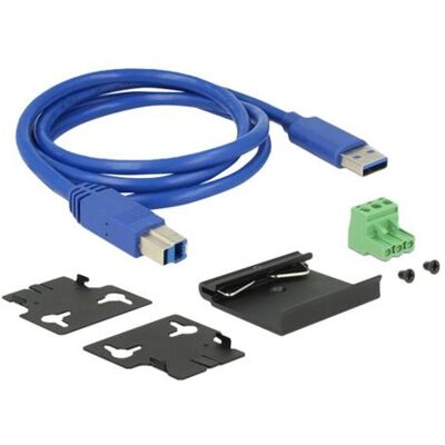 Delock External Industry Hub 7 x USB 3.0 Type-A with 15 kV ESD protection - Hub - 7 x SuperSpeed USB 3.0 - wandbevestiging - gelijkstroom Delock External Industry Hub 7 x USB 3.0 Type-A with 15 kV ESD protection - Hub - 7 x SuperSpeed USB 3.0 - wandbevestiging - gelijkstroom