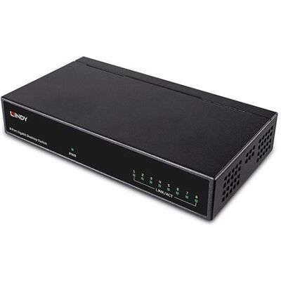 Lindy Gigabit Desktop Switch - Switch - 8 x 10/100/1000 - desktop Lindy Gigabit Desktop Switch - Switch - 8 x 10/100/1000 - desktop