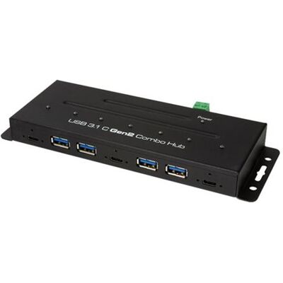 LogiLink USB 3.1 Gen 2 Type-C 7-Port Combo Hub - Hub - 4 x SuperSpeed USB 3.0 + 3 x USB-C LogiLink USB 3.1 Gen 2 Type-C 7-Port Combo Hub - Hub - 4 x SuperSpeed USB 3.0 + 3 x USB-C