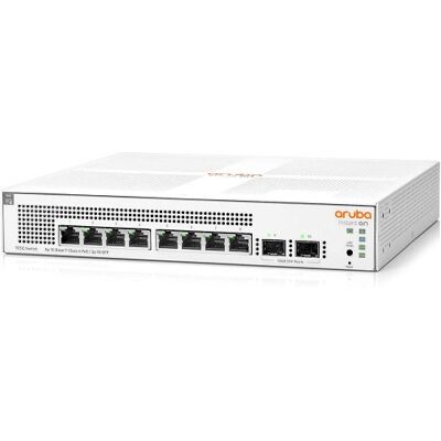 HPE Aruba Instant On 1930 8G Class4 PoE 2SFP 124W Switch - Switch - L3 - Beheerd - 8 x 10/100/1000 (PoE) + 2 x Gigabit SFP - rack-uitvoering - PoE (124 W) HPE Aruba Instant On 1930 8G Class4 PoE 2SFP 124W Switch - Switch - L3 - Beheerd - 8 x 10/100/1000 (PoE) + 2 x Gigabit SFP - rack-uitvoering - PoE (124 W)