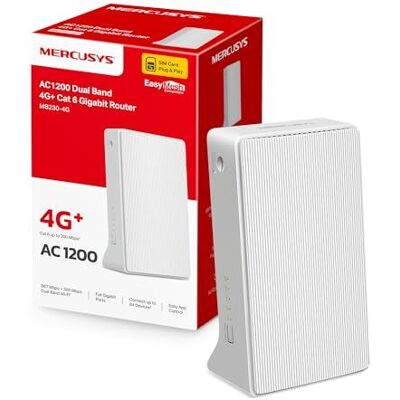 Mercusys MB230-4G - Draadloze router - WWAN 1GbE Dual Band - 4G Mercusys MB230-4G - Draadloze router - WWAN 1GbE Dual Band - 4G