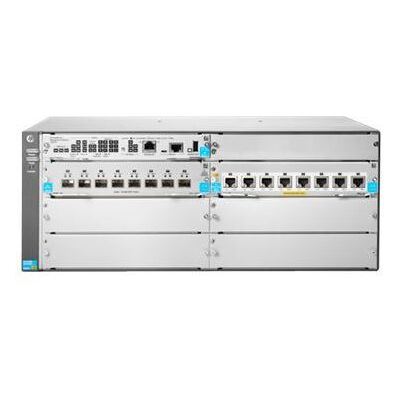 HEWLETT-PACKARD HPE Aruba 5406R 8-port 1/2.5/5/10GBASE-T PoE+ / 8-port SFP+ (No PSU) v3 zl2 - Switch - Beheerd - 8 x 1 Gigabit / 10 Gigabit SFP+ + 8 x 1/2.5/5/10GBase-T (PoE+) - rack-uitvoering - PoE+ HEWLETT-PACKARD HPE Aruba 5406R 8-port 1/2.5/5/10GBASE-T PoE+ / 8-port SFP+ (No PSU) v3 zl2 - Switch - Beheerd - 8 x 1 Gigabit / 10 Gigabit SFP+ + 8 x 1/2.5/5/10GBase-T (PoE+) - rack-uitvoering - PoE+