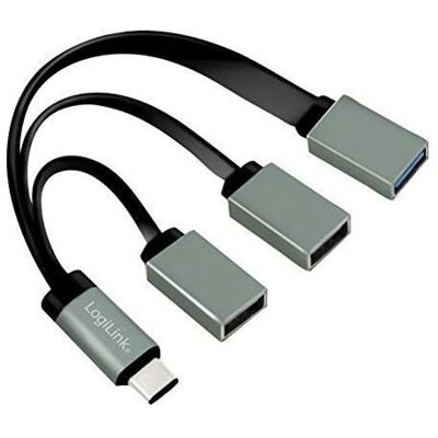 LogiLink USB-C hub, 3-Port - Hub - 3 x SuperSpeed USB 3.0 - desktop LogiLink USB-C hub, 3-Port - Hub - 3 x SuperSpeed USB 3.0 - desktop