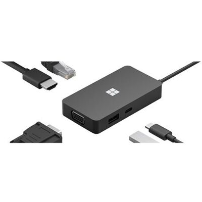 Microsoft USB-C Travel Hub - Dockingstation - USB-C - VGA, HDMI - 1GbE - commercieel Microsoft USB-C Travel Hub - Dockingstation - USB-C - VGA, HDMI - 1GbE - commercieel