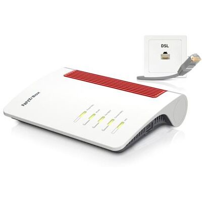 FRITZ!Box 7690 - International - draadloze router - DSL-modem 3-poorts switch - 1GbE, 2.5GbE, Wi-Fi 7 Dual Band - adapter voor VoIP-telefoon (DECT) - wandbevestiging FRITZ!Box 7690 - International - draadloze router - DSL-modem 3-poorts switch - 1GbE, 2.5GbE, Wi-Fi 7 Dual Band - adapter voor VoIP-telefoon (DECT) - wandbevestiging
