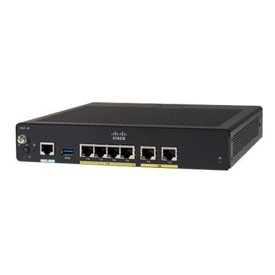 Cisco Integrated Services Router 931 - Router 4-poorts switch - 1GbE - WAN-poorten: 2 Cisco Integrated Services Router 931 - Router 4-poorts switch - 1GbE - WAN-poorten: 2