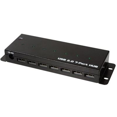 LogiLink USB 2.0 Hub 7-Port - Hub - 7 x USB 2.0 - wandbevestiging LogiLink USB 2.0 Hub 7-Port - Hub - 7 x USB 2.0 - wandbevestiging