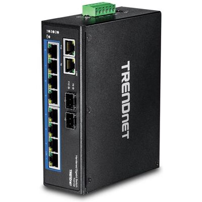 TRENDnet TI-G102 - Switch - onbeheerd - 8 x 10/100/1000 + 2 x Gigabit SFP-combinatie - monteerbaar op DIN-rails, wandbevestiging - gelijkstroom - TAA Compliant TRENDnet TI-G102 - Switch - onbeheerd - 8 x 10/100/1000 + 2 x Gigabit SFP-combinatie - monteerbaar op DIN-rails, wandbevestiging - gelijkstroom - TAA Compliant