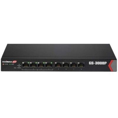 Edimax technology Edimax Pro GS-3008P - Switch - intelligent - 8 x 10/100/1000 (4 PoE+) - desktop - PoE+ (72 W) Edimax technology Edimax Pro GS-3008P - Switch - intelligent - 8 x 10/100/1000 (4 PoE+) - desktop - PoE+ (72 W)