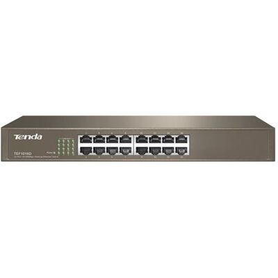 Tenda TEF1016D - Switch - 16 x 10/100 - desktop, rack-uitvoering Tenda TEF1016D - Switch - 16 x 10/100 - desktop, rack-uitvoering