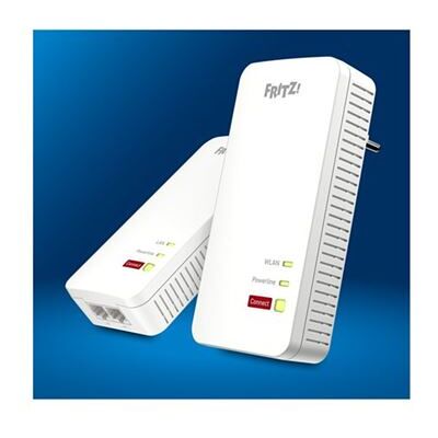 FRITZ!Powerline 1240 AX - Wi-Fi Set - powerline-adapterset 2-poorts switch - 1GbE, HomePlug AV (HPAV) 2,4 GHz - aansluitbaar aan muur FRITZ!Powerline 1240 AX - Wi-Fi Set - powerline-adapterset 2-poorts switch - 1GbE, HomePlug AV (HPAV) 2,4 GHz - aansluitbaar aan muur
