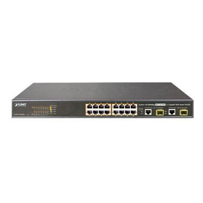 PLANET Technology PLANET FGSW-1816HPS - Switch - Beheerd - 16 x 10/100 + 2 x Gigabit SFP-combinatie - desktop PLANET Technology PLANET FGSW-1816HPS - Switch - Beheerd - 16 x 10/100 + 2 x Gigabit SFP-combinatie - desktop