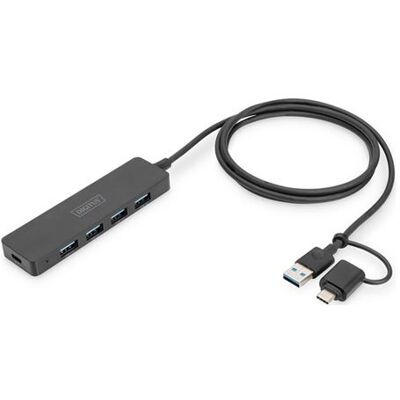 DIGITUS Slim Line - Hub - 4 x SuperSpeed USB 3.0 - desktop DIGITUS Slim Line - Hub - 4 x SuperSpeed USB 3.0 - desktop
