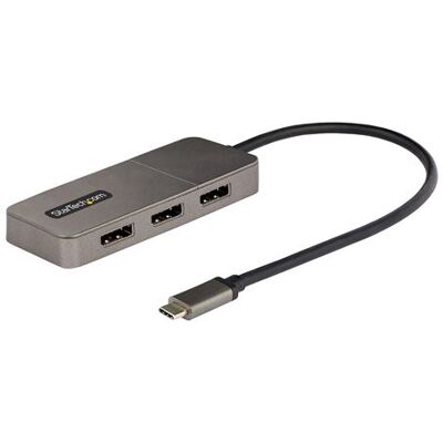 StarTech.com USB-C naar Triple DisplayPort MST Hub, 3x DP 4K 60Hz - Dockingstation - USB-C / Displayport - 3 x DP StarTech.com USB-C naar Triple DisplayPort MST Hub, 3x DP 4K 60Hz - Dockingstation - USB-C / Displayport - 3 x DP