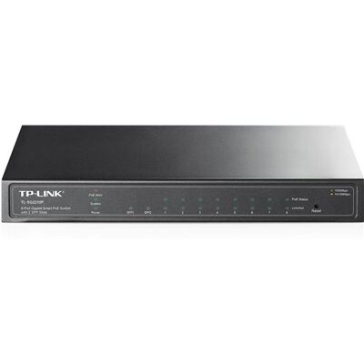TP-Link TL-SG2210P 8-Port Gigabit Smart PoE Switch with 2 SFP Slots - Switch - Beheerd - 8 x 10/100/1000 + 2 x SFP - desktop - PoE (53 W) TP-Link TL-SG2210P 8-Port Gigabit Smart PoE Switch with 2 SFP Slots - Switch - Beheerd - 8 x 10/100/1000 + 2 x SFP - desktop - PoE (53 W)