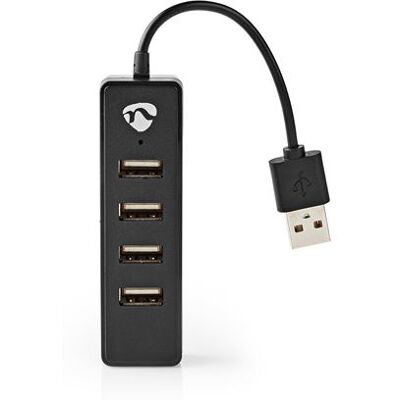 Nedis UHUBU2420BK - Hub - 4 x USB 2.0 - desktop Nedis UHUBU2420BK - Hub - 4 x USB 2.0 - desktop
