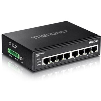 TRENDnet TI-G80 - Switch - onbeheerd - 8 x 100/1000/10000 - monteerbaar op DIN-rails, wandbevestiging - gelijkstroom - TAA Compliant TRENDnet TI-G80 - Switch - onbeheerd - 8 x 100/1000/10000 - monteerbaar op DIN-rails, wandbevestiging - gelijkstroom - TAA Compliant