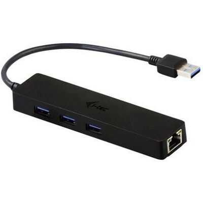 i-Tec USB 3.0 Slim HUB 3 Port + Gigabit Ethernet Adapter - Hub - 3 x SuperSpeed USB 3.0 + 1 x 10/100/1000 - desktop i-Tec USB 3.0 Slim HUB 3 Port + Gigabit Ethernet Adapter - Hub - 3 x SuperSpeed USB 3.0 + 1 x 10/100/1000 - desktop