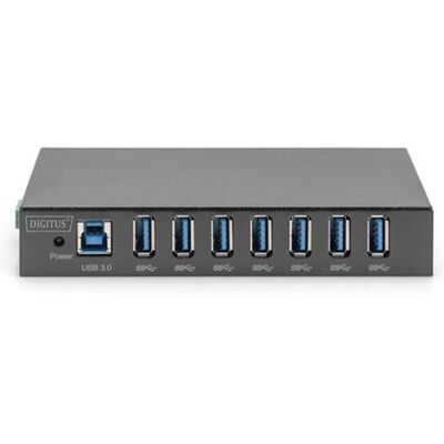 DIGITUS - Hub - industriële lijn - 7 x SuperSpeed USB 3.0 - desktop, monteerbaar op DIN-rails, wandbevestiging DIGITUS - Hub - industriële lijn - 7 x SuperSpeed USB 3.0 - desktop, monteerbaar op DIN-rails, wandbevestiging