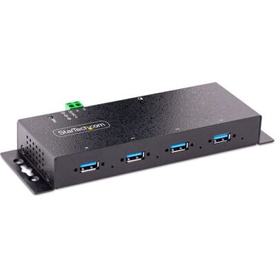 StarTech.com 4-Port Industrial USB 3.0 5Gbps Hub, Rugged USB Hub w/15kV Air/8kV Contact ESD and Surge Protection, DIN/Wall/Desk Mountable USB-A Hub, USB Expansion Hub with Locking Ports - Metal Construction (5G4AINDNP-USB-A-HUB) - Hub - industrieel - 4 x StarTech.com 4-Port Industrial USB 3.0 5Gbps Hub, Rugged USB Hub w/15kV Air/8kV Contact ESD and Surge Protection, DIN/Wall/Desk Mountable USB-A Hub, USB Expansion Hub with Locking Ports - Metal Construction (5G4AINDNP-USB-A-HUB) - Hub - industrieel - 4 x